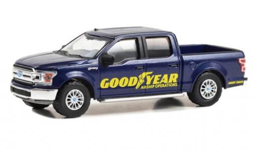 Diecast model cars Ford F-150 Pickup 50 blue Goodyear 2020 1/64 Greenlight