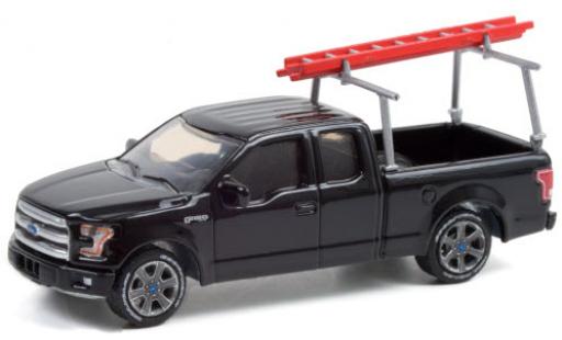 Diecast model cars Ford F-150 Pickup 50 Extended Cab black 2017 avec Leiterrost 1/64 Greenlight
