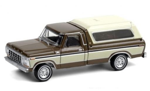 Diecast model cars Ford F-150 Pickup 50 metallic brown/beige 1979 1/64 Greenlight