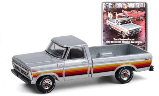 Diecast model cars Ford F-150 Pickup 50 grey/Dekor 1977 1/64 Greenlight