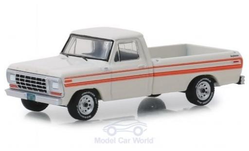 Diecast model cars Ford F-250 Pickup Explorer white/orange 1979 1/64 Greenlight