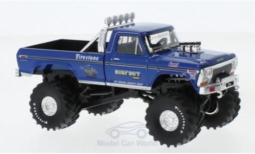Diecast model cars Ford F-250 Monster Truck metallic blue Bigfoot 1974 1/43 Greenlight