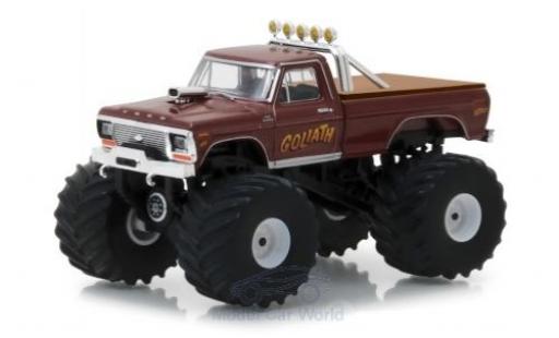 Diecast model cars Ford F-250 Monster Truck metallic brown Goliath 1979 1/64 Greenlight