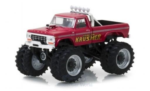 Diecast model cars Ford F-250 Monster Truck red Krimson Krusher 1973 1/64 Greenlight
