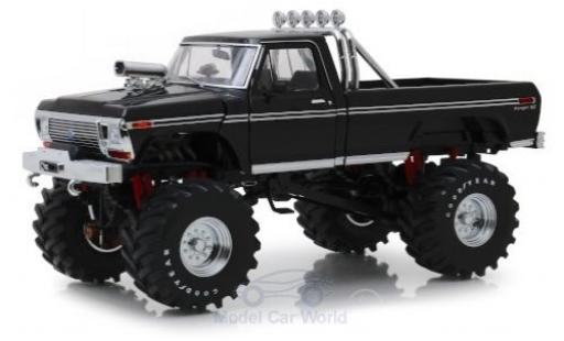 Diecast model cars Ford F-250 Monster Truck black 1979 with 48 Zoll-Bereifung 1/18 Greenlight