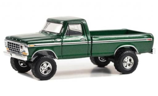 Diecast model cars Ford F-350 Pickup Custom metallise green 1979 1/64 Greenlight