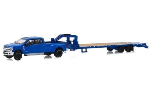 Diecast model cars Ford F-350 Lariat blue 2019 avec Zweiachs-Schwanenhalsanh&Atilde;&curren;nger 1/64 Greenlight