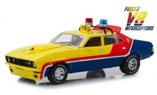 Diecast model cars Ford Falcon Interceptor XB 4-Door Sedan RHD Mad Max - First of the V8 Interceptors 1974 MFP 508 1/18 Greenlight