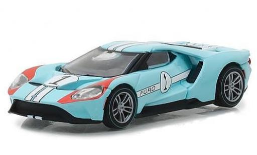 Diecast model cars Ford GT40 Mk II blue 2017 1966 #1 40 Tribute 1/64 Greenlight