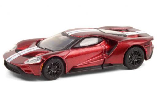 Diecast model cars Ford GT Berlinetta metallic red/white 2017 1/64 Greenlight