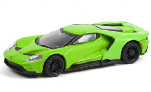 Diecast model cars Ford GT Berlinetta metallic green 2017 1/64 Greenlight