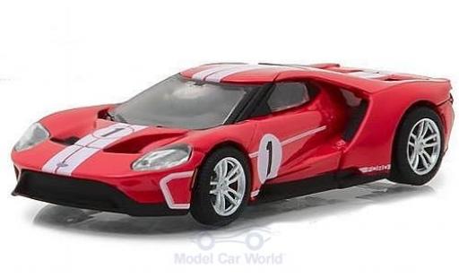 Diecast model cars Ford GT40 Mk IV red 2017 1967 #1 40 Tribute 1/64 Greenlight