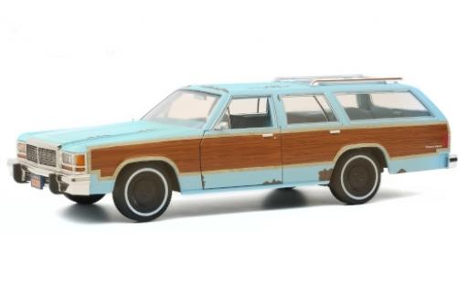 Diecast model cars Ford LTD Country Squire blue/Dekor Terminator 2 - Judgment Day 1979 avec Witterungsspuren 1/18 Greenlight