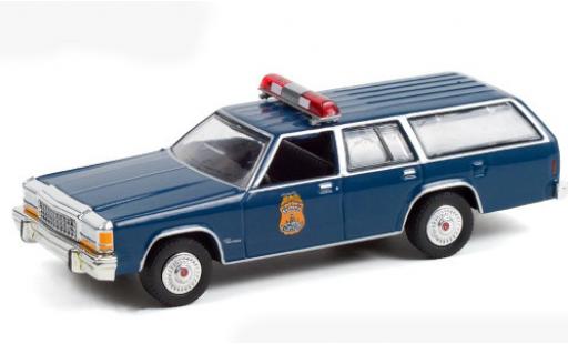 Diecast model cars Ford LTD Crown Victoria Wagon blue/Dekor Indianapolis Police Department 1984 1/64 Greenlight