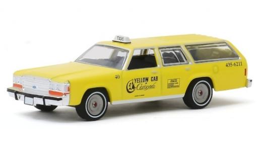 Diecast model cars Ford LTD Crown Victoria Wagon Yellow Cab of Coronado 1988 1/64 Greenlight