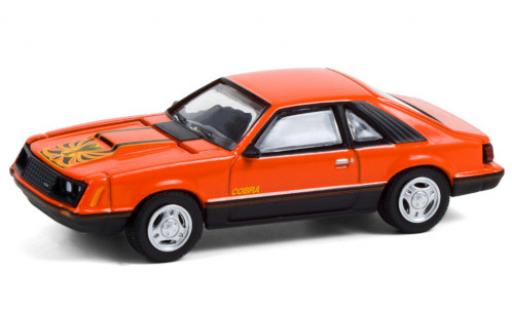 Diecast model cars Ford Mustang Cobra orange/Dekor 1979 1/64 Greenlight