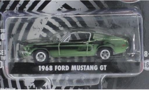 Diecast model cars Ford Mustang Bullitt chrom/green 1968 1/64 Greenlight