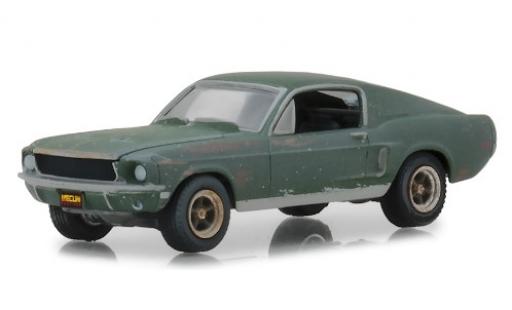 Diecast model cars Ford Mustang Bullitt GT Fastback 1968 unrestauriert with Stickern 1/64 Greenlight