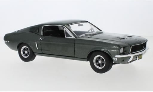 Diecast model cars Ford Mustang Fastback GT metallic green 1968 1/18 Greenlight