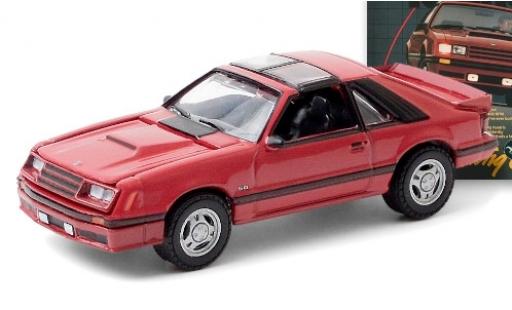 Diecast model cars Ford Mustang GT red 1982 1/64 Greenlight