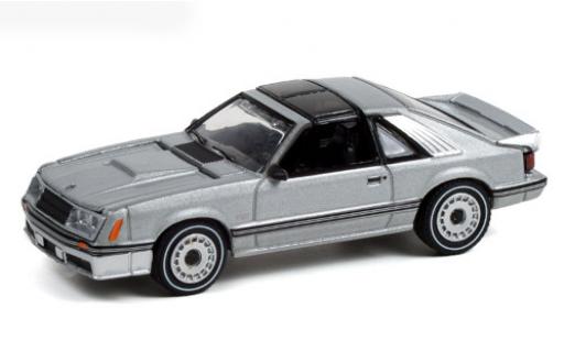 Diecast model cars Ford Mustang GT grey 1982 1/64 Greenlight