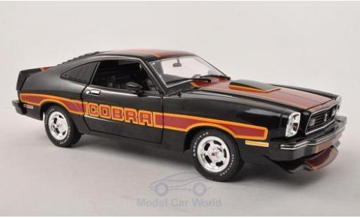 Diecast model cars Ford Mustang Cobra II black/red 1978 with Dekor 1/18 Greenlight