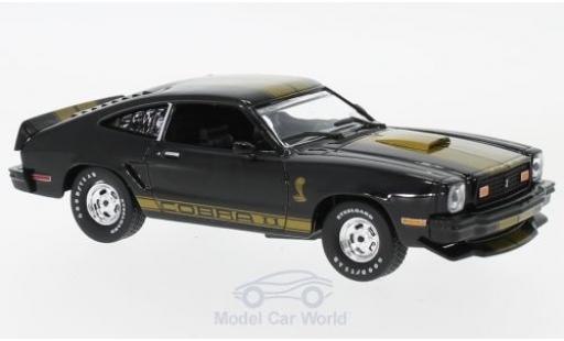 Diecast model cars Ford Mustang Cobra II black/gold 1977 1/43 Greenlight