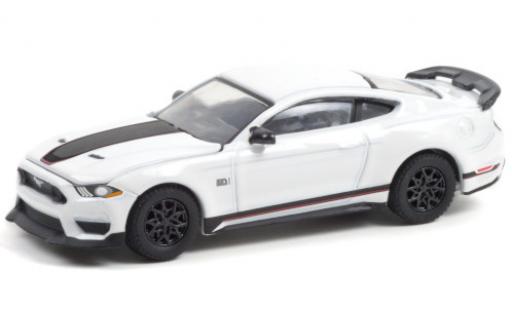 Diecast model cars Ford Mustang Mach 1 white/Dekor 2021 No.145 1/64 Greenlight
