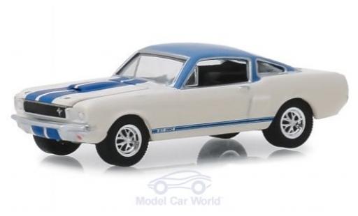 Diecast model cars Ford Mustang Shelby GT350 350 Prototype white/blue 1966 1/64 Greenlight