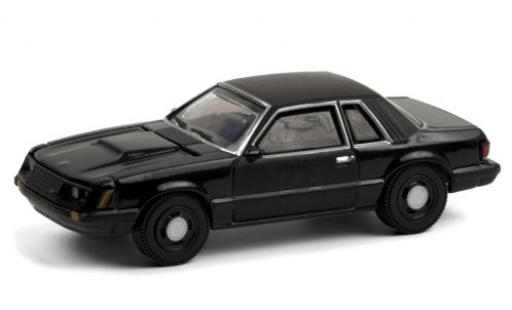 Diecast model cars Ford Mustang SSP black/matt-black 1982 1/64 Greenlight