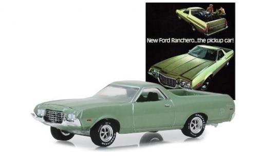 Diecast model cars Ford Ranchero Berline metallic green 1972 1/64 Greenlight
