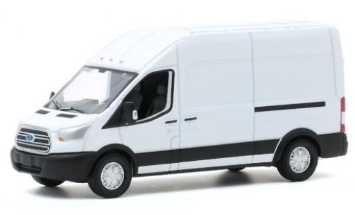 Diecast model cars Ford Transit Kastenwagen HD van white 2015 1/64 Greenlight