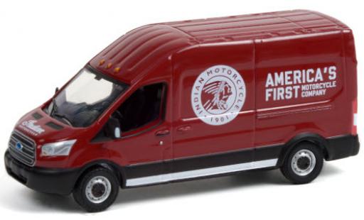Diecast model cars Ford Transit Kastenwagen LWB HD Indian Motorcycle 2015 Sales & Service 1/64 Greenlight