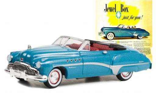 Diecast model cars Buick Roadmaster Convertible metallise turquoise 1949 1/64 Greenlight