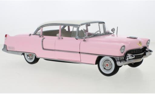 Diecast model cars Cadillac Fleetwood Series 60 pink/white 1955 1/18 Greenlight