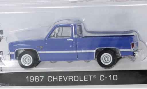 Diecast model cars Chevrolet C-10 Pickup blue 1987 1/64 Greenlight