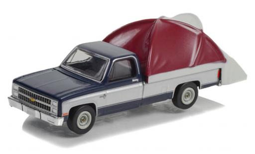 Diecast model cars Chevrolet C-10 Pickup Silverado blue /d 1982 1/64 Greenlight