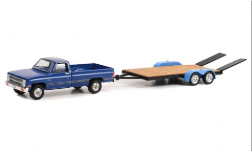 Diecast model cars Chevrolet C-20 pickup blue 1981 1/64 Greenlight