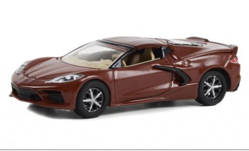 Diecast model cars Chevrolet Corvette Stingray (C8) brown 2022 1/64 Greenlight