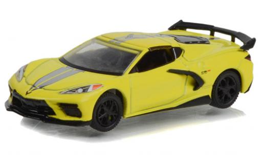 Diecast model cars Chevrolet Corvette Stingray (C8) yellow 2022 1/64 Greenlight