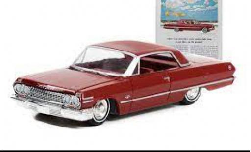 Diecast model cars Chevrolet Impala Coupe Sport red 1963 1/64 Greenlight