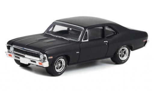 Diecast model cars Chevrolet Nova Coupe matt-black 1969 1/64 Greenlight