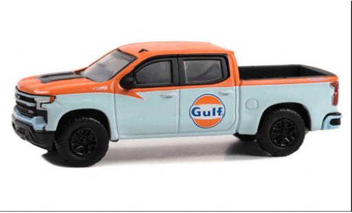 Diecast model cars Chevrolet Silverado pickup 1500 Gulf 2023 1/64 Greenlight