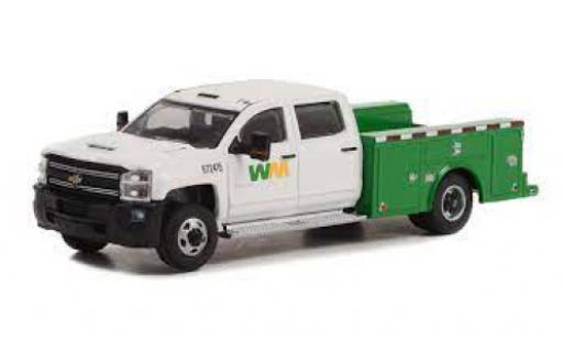 Diecast model cars Chevrolet Silverado pickup 3500HD Dually WM - Waste Management 2018 1/64 Greenlight