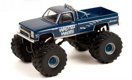 Diecast model cars Chevrolet Silverado pickup Wasted Wages 1987 1/64 Greenlight