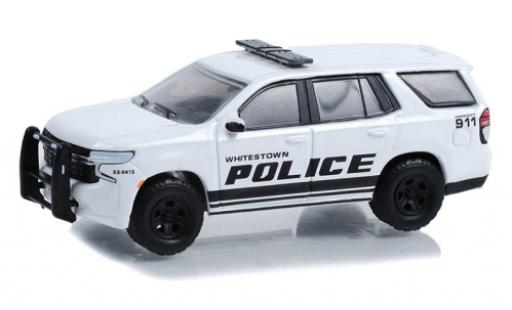 Diecast model cars Chevrolet Tahoe police Pursuit Vehicle Whitestown Metroplotitan Department 2022 1/64 Greenlight