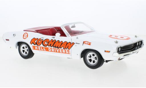 Diecast model cars Dodge Challenger Cabriolet Convertible white Kochman Hell Drivers 1970 1/18 Greenlight