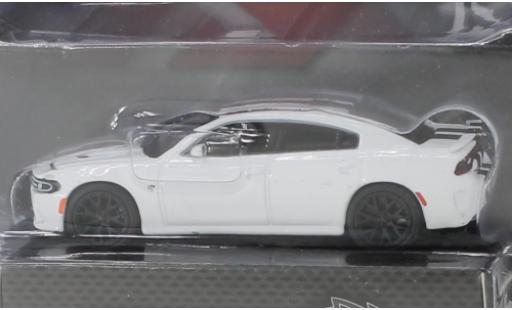 Diecast model cars Dodge Charger SRT Hellcat white/black 2018 1/64 Greenlight