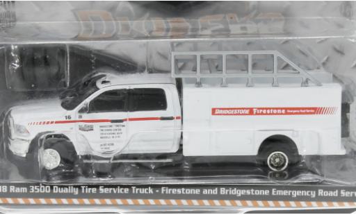 Diecast model cars Dodge RAM pickup Dodge 500 Dually Tire Service Truck Firestone and Bridgestone Road Service 2018 1/64 Greenlight
