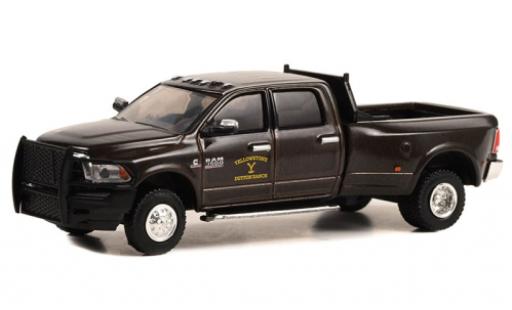 Diecast model cars Dodge RAM pickup Dodge 500 Laramie Dually metallise grey Yellowstone 2017 1/64 Greenlight